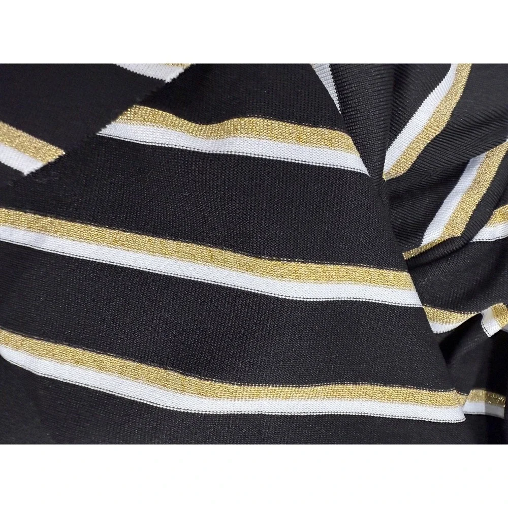 Lauren Ralph Lauren Off The Shoulder One Piece Swimsuit SZ 8 WHITE, BLACK, GOLD‎